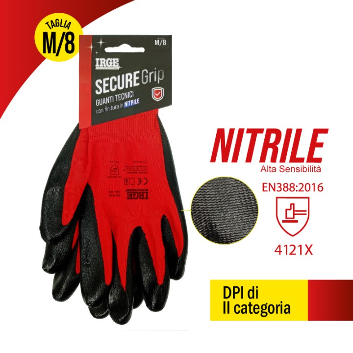 AAF GUANTI TEC.SECURE GRIP NITRILE M/8