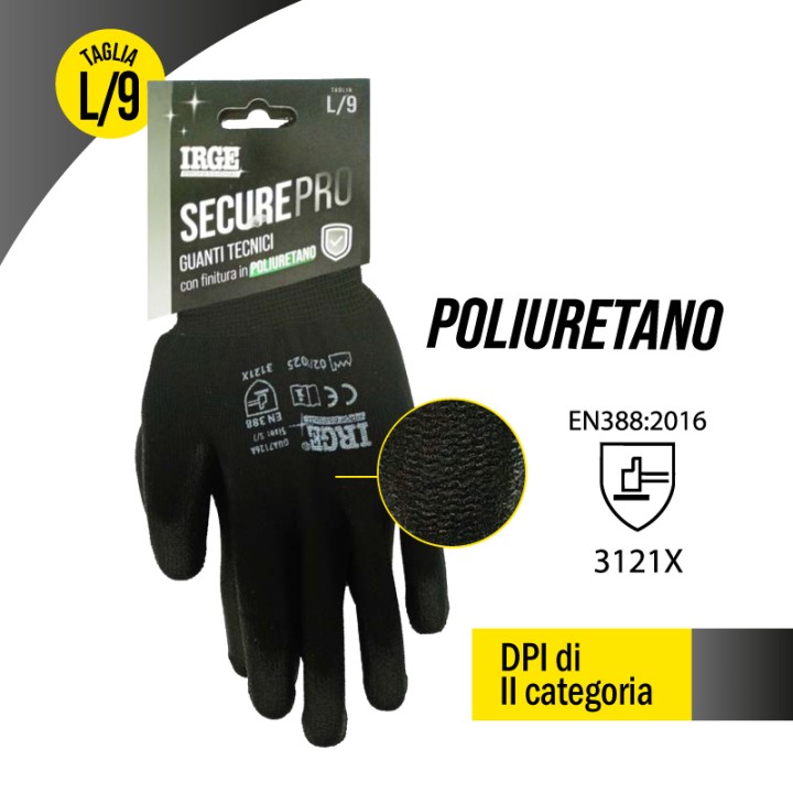 AAC GUANTI TEC.SECURE PRO PU L/9