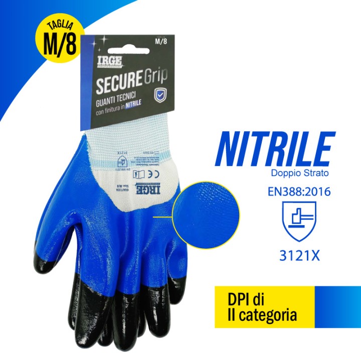 AAL GUANTI TEC.SECURE GRIP NITRILE M/8