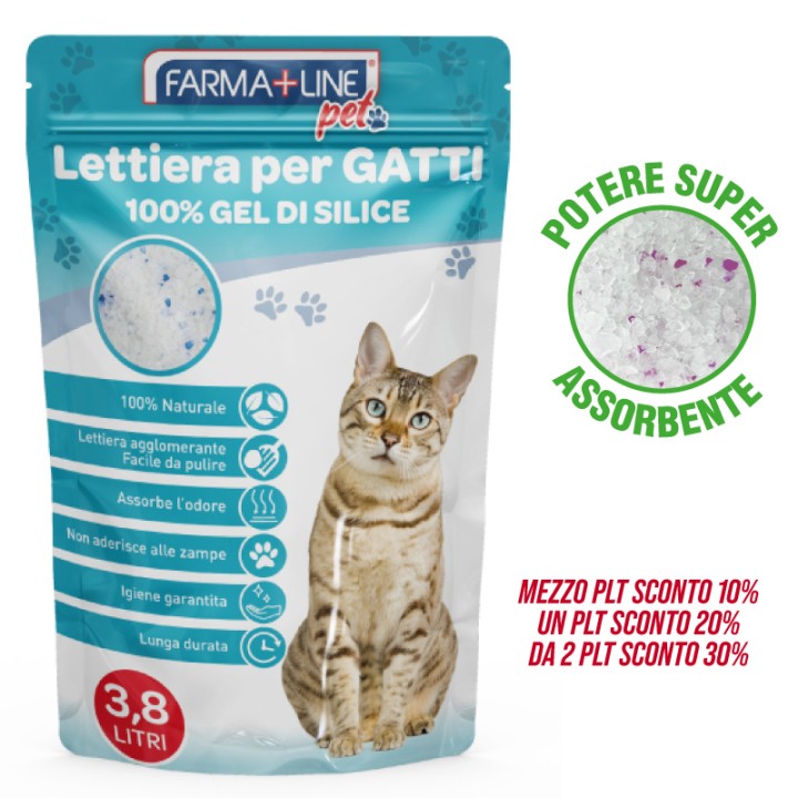 ABC LETTIERA  GATTI GEL DI SILICE 3,8L