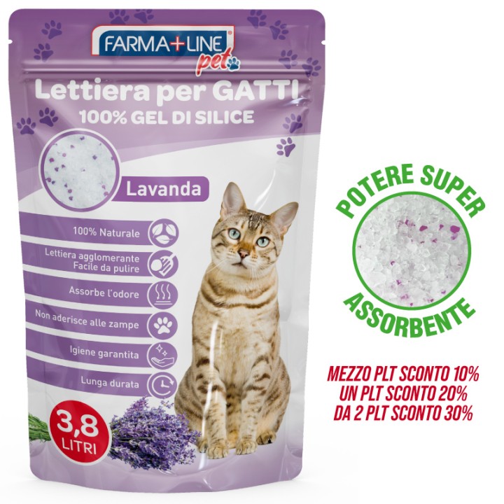 ABD LETTIERA GATTI LAVANDA SILICE 3,8L