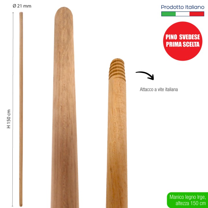 CFK MANICO LEGNO IRGE 150 CM D.24 MM