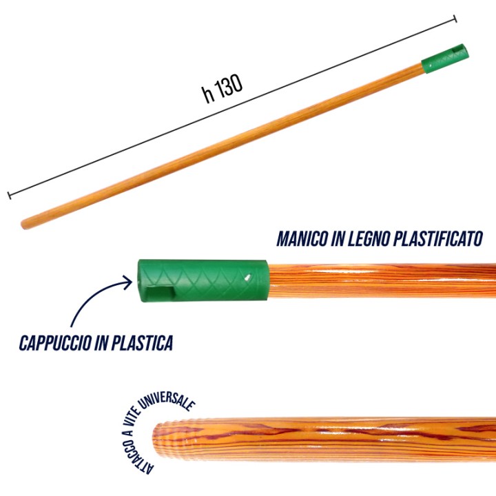 CFM MANICO LEGNO PLASTIFICATO 130CM