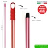 CFA MANICO MET. GOMMATO BICOLOR 130 ROS ROSSO 0,28 SPESS D.21MM