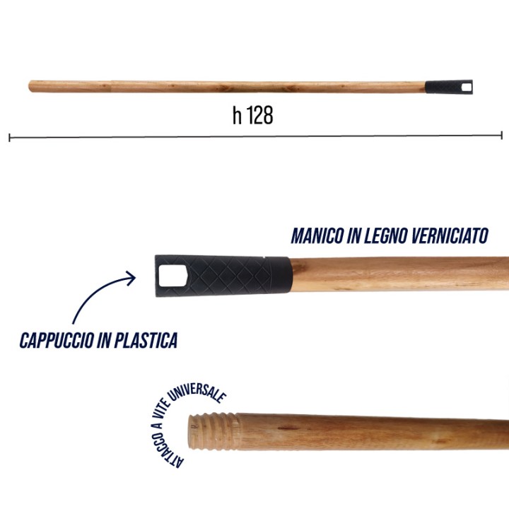 CFL MANICO LEGNO VERNICIATO 128 CM