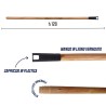 CFL MANICO LEGNO VERNICIATO 128 CM
