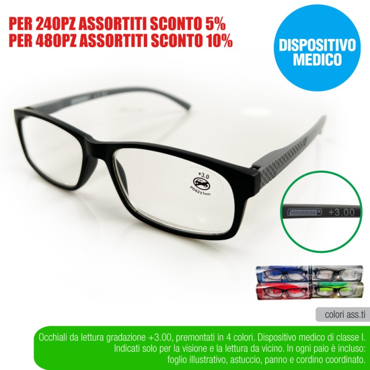 ADT OCCHIAL LETTURA COLORS +3,00 FARMAL