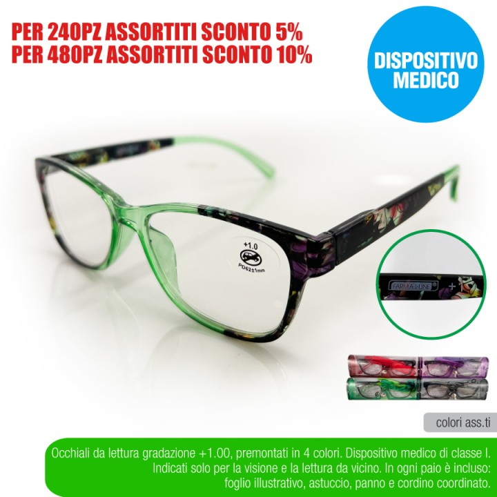 ADA OCCHIAL LETTURA FLOWERS +1,00 FARMA