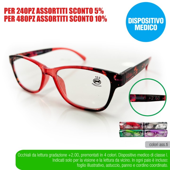 ADE OCCHIAL LETTURA FLOWERS +2,00 FARMA