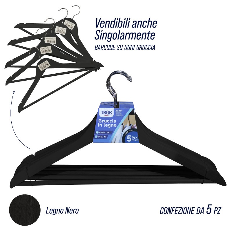 CDJ OMETTI LEGNO 5PZ NERI