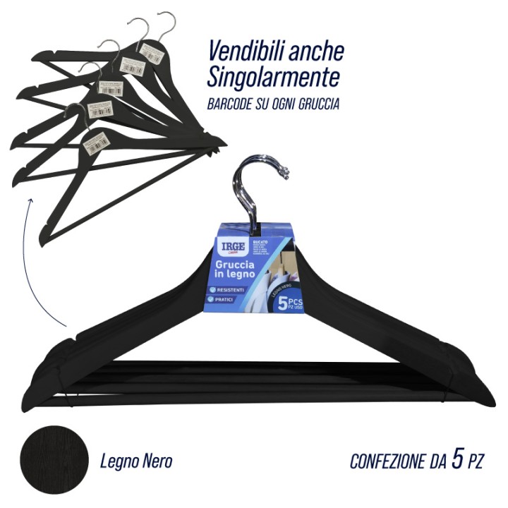 CDJ OMETTI LEGNO 5PZ NERI