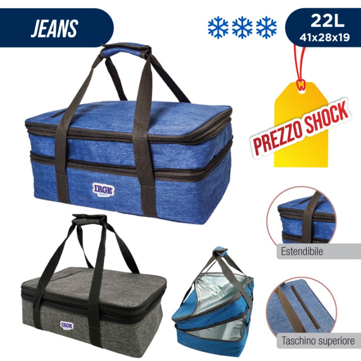 BKA BORSA  JEANS DOUBLE 22L 41X28X19