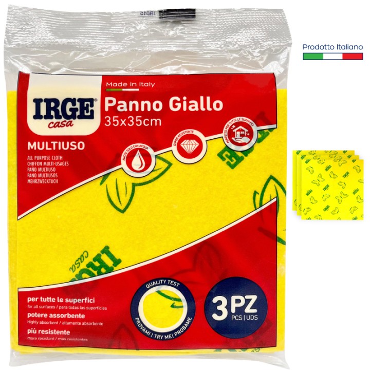 ADS PANNO MULTIUSO GIALLO IRGE 3PZ