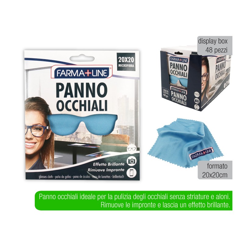 BFV PANNO OCCHIALI FARMALINE 20x20CM Sottoimballo da 48pz