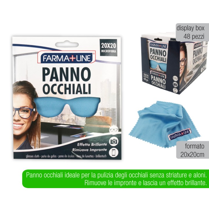 BFV PANNO OCCHIALI FARMALINE 20x20CM Sottoimballo da 48pz