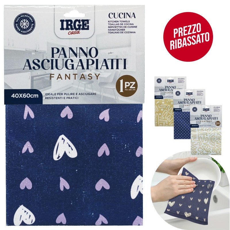 CFA PANNO CUCINA CUORI 40X60CM