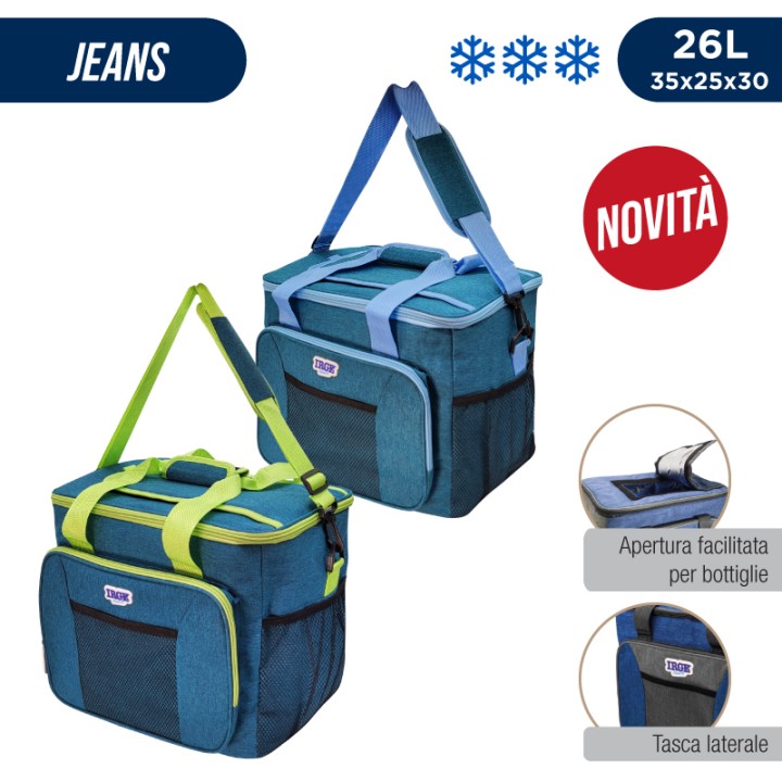 BLA BORSA TERMICA JEANS 26L 35x25x30cm