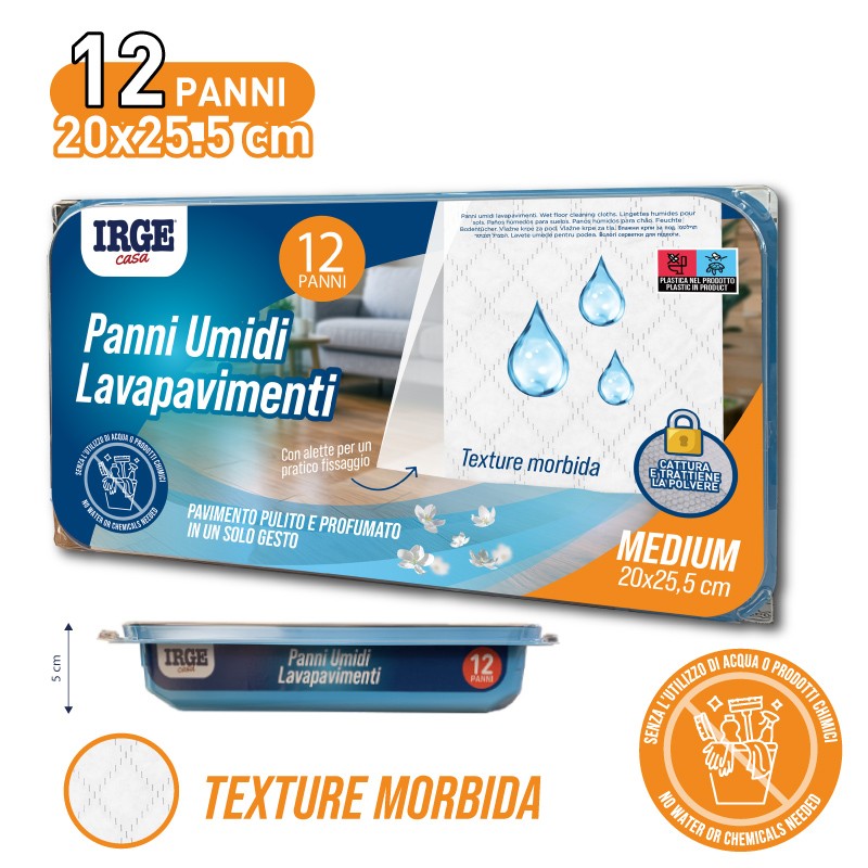 ACD PANNI PAVIMENTI UMIDI 12PZ 20X25C