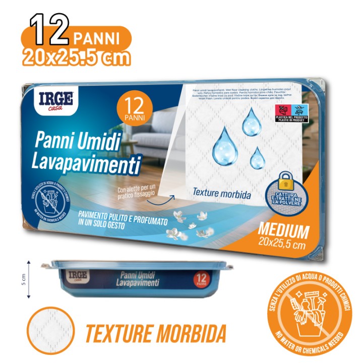 ACD PANNI PAVIMENTI UMIDI 12PZ 20X25C