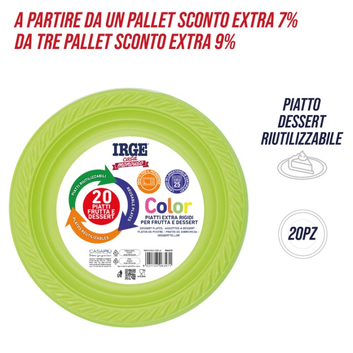 BMV PIATTI DESSERT VERDE 20 PZ