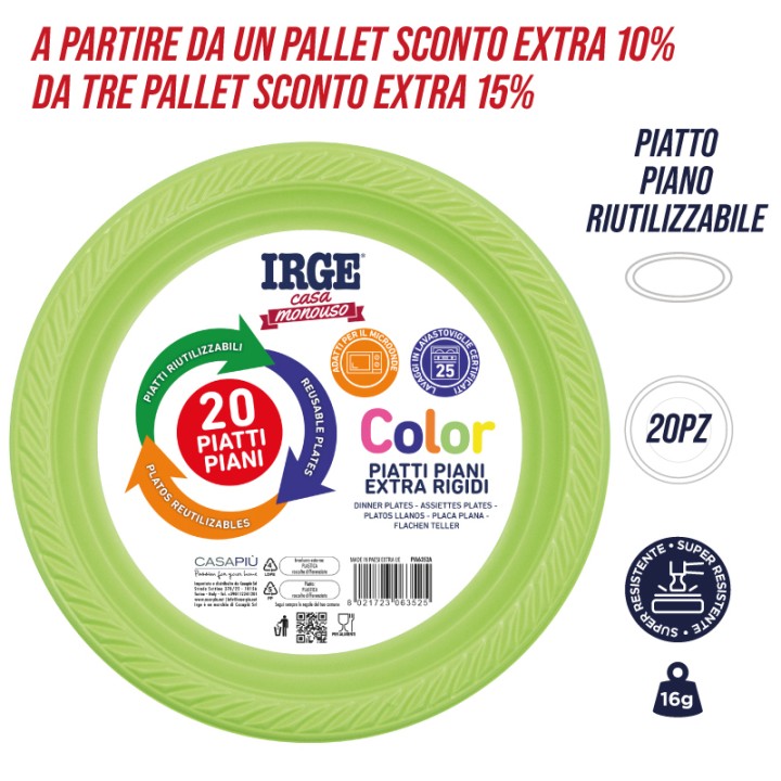 BMX PIATTI PIANI VERDE 20 PZ