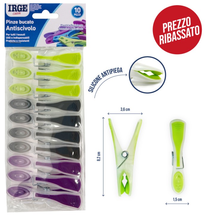 BNA PINZE BUCATO ANTISCIVOLO 10 PZ