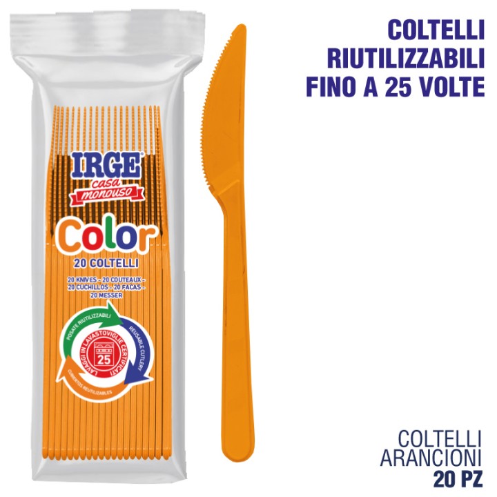 CAR COLTELLO PP ARANCIONE 20 PZ