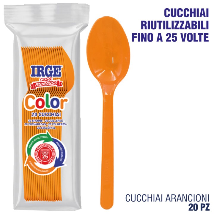 CAV CUCCHIAIO PP ARANCIONE 20 PZ
