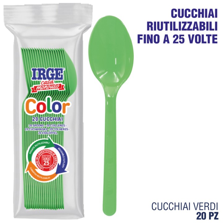 BMR CUCCHIAIO PP VERDE 20 PZ