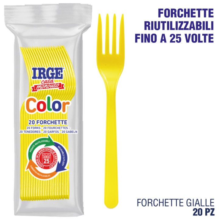 CAH FORCHETTA PP GIALLO 20 PZ