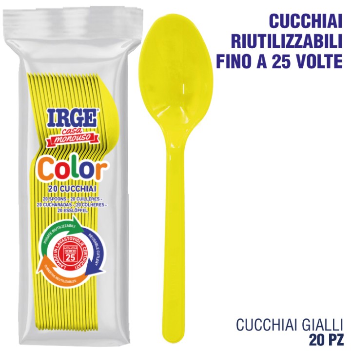 CAG CUCCHIAIO PP GIALLO 20 PZ