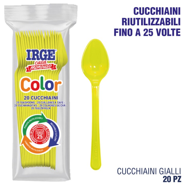CAE CUCCHIAINO PP GIALLO 20 PZ